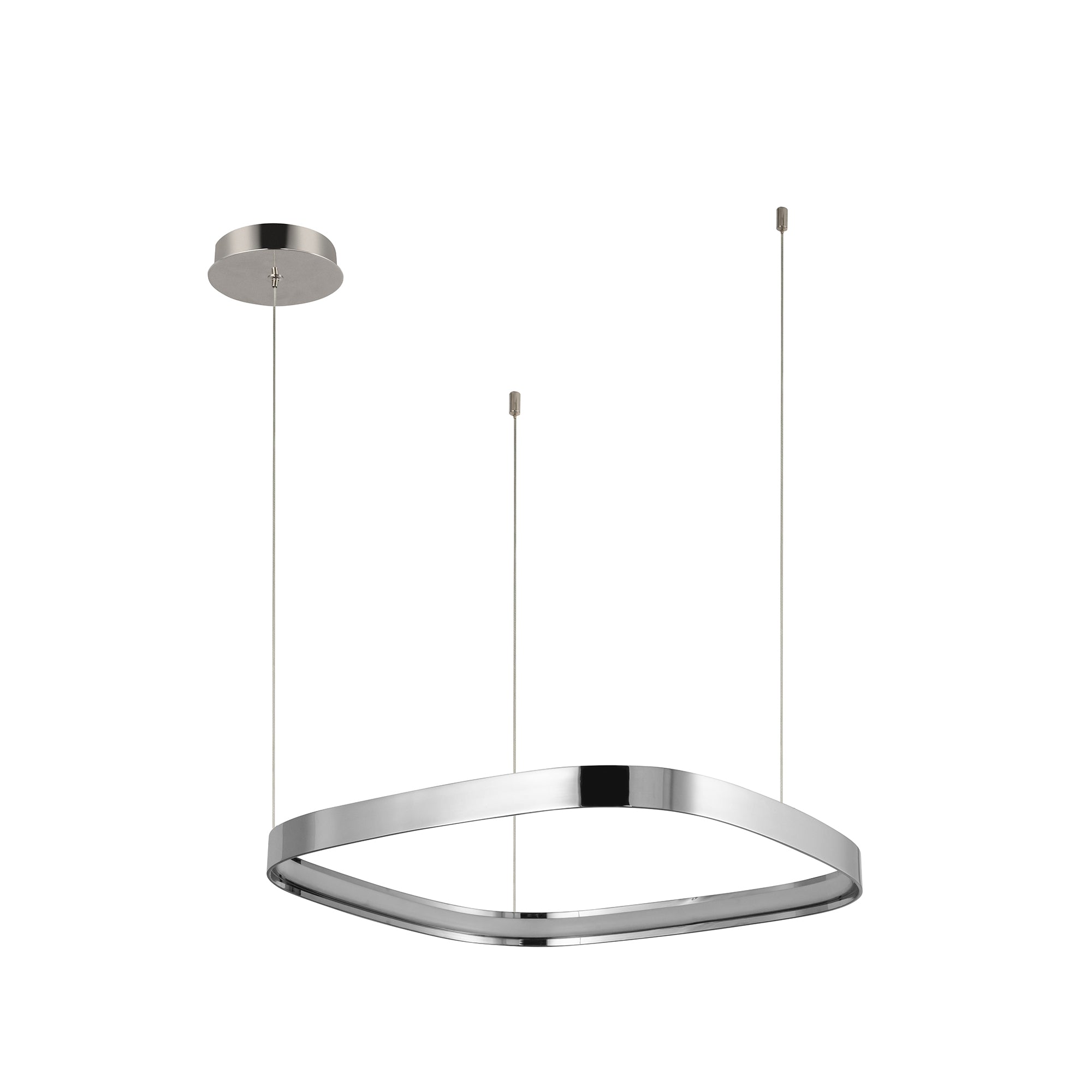 Yukon 19-in Polished Nickel LED Pendant