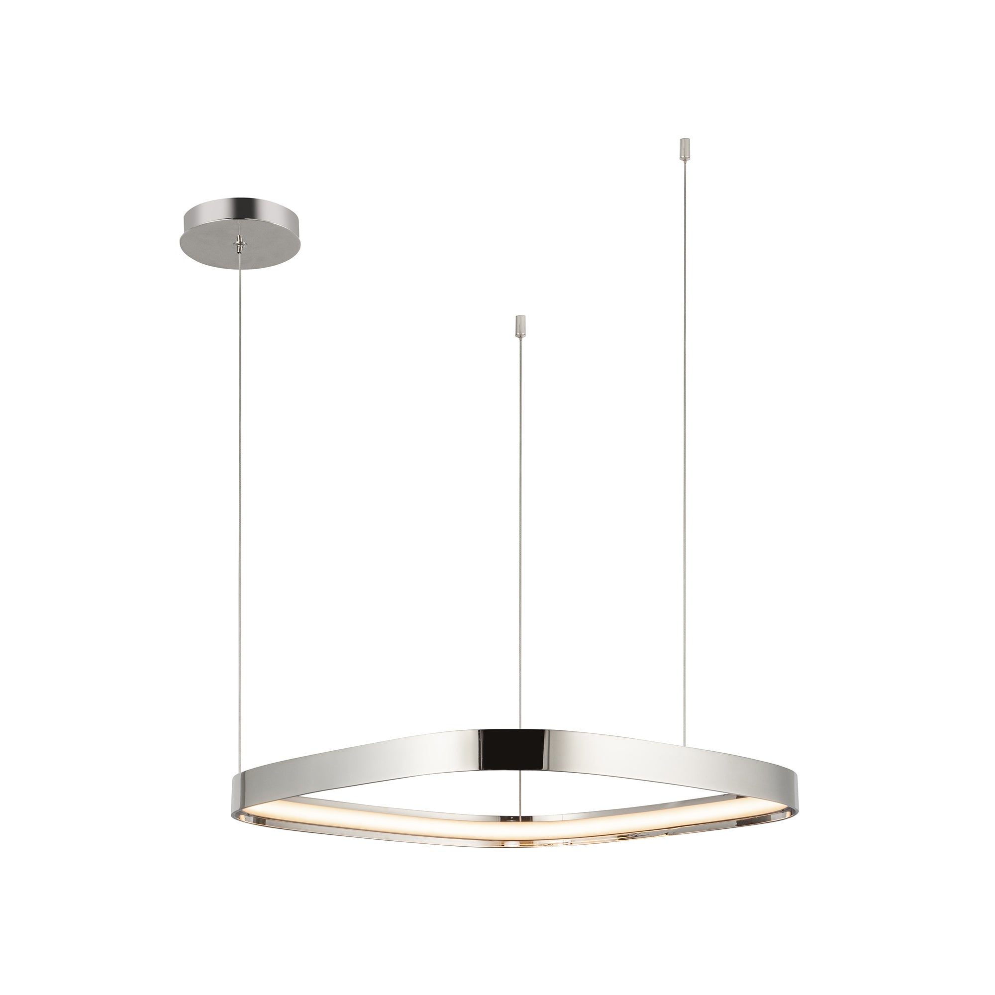 Yukon 19-in Polished Nickel LED Pendant