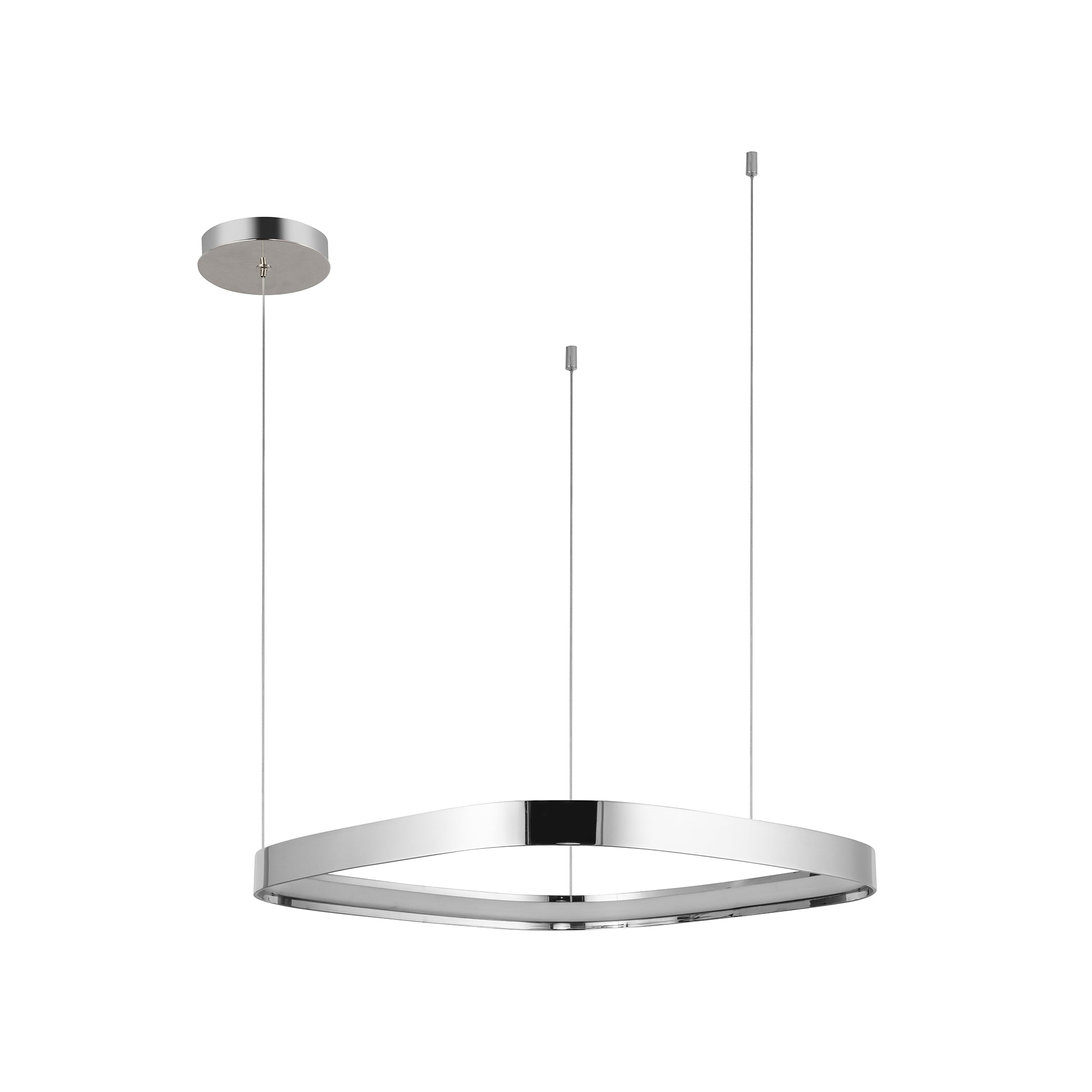 Yukon 19-in Polished Nickel LED Pendant