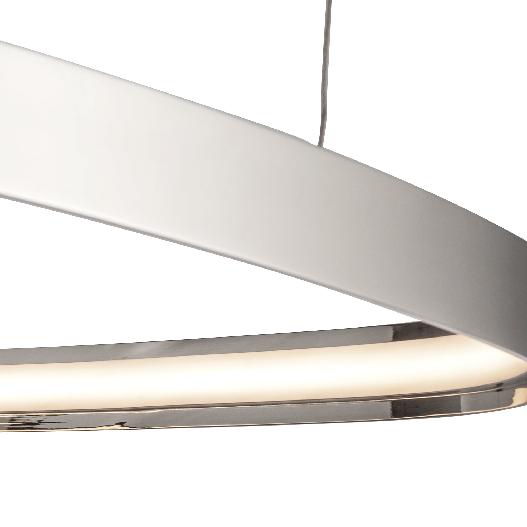 Yukon 19-in Polished Nickel LED Pendant