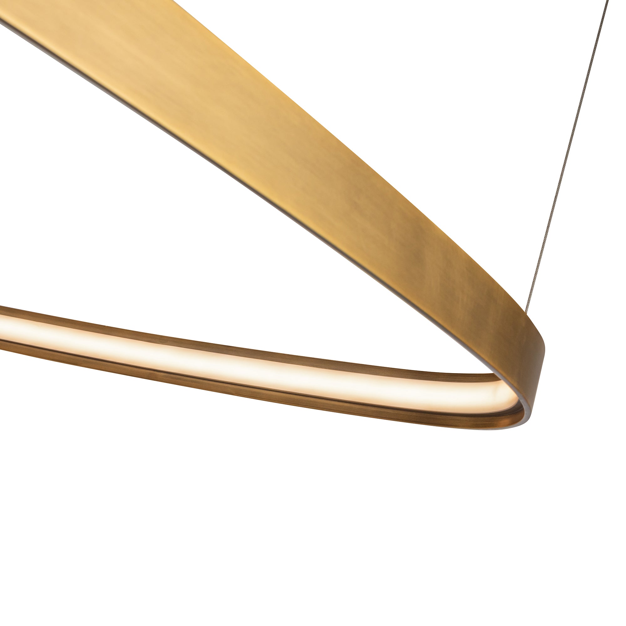 Yukon 31-in Vintage Brass LED Pendant