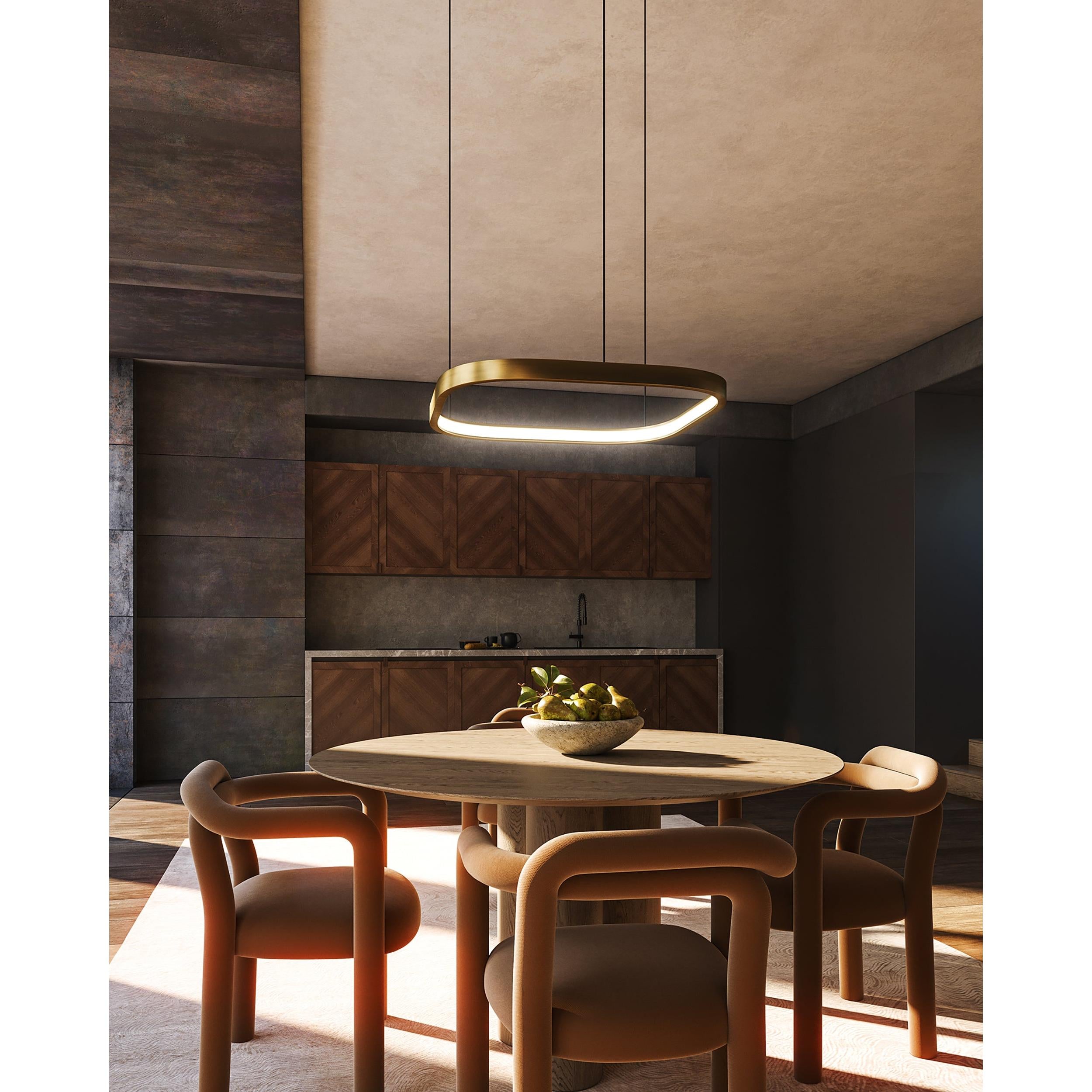 Yukon 31-in Vintage Brass LED Pendant