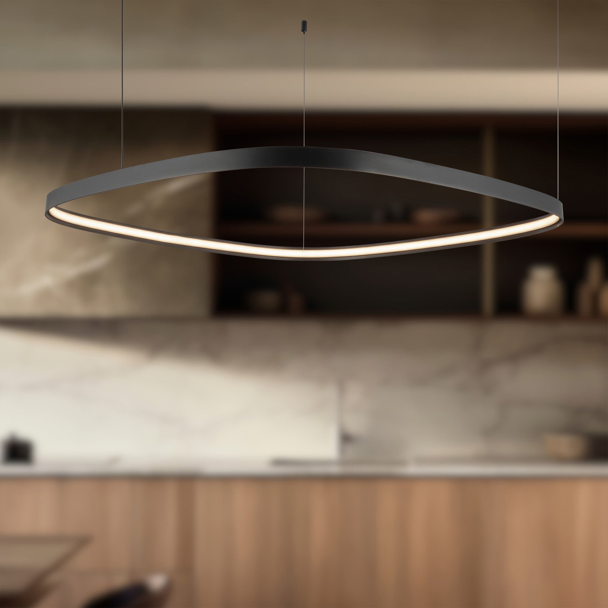 Yukon 40-in Urban Bronze LED Pendant