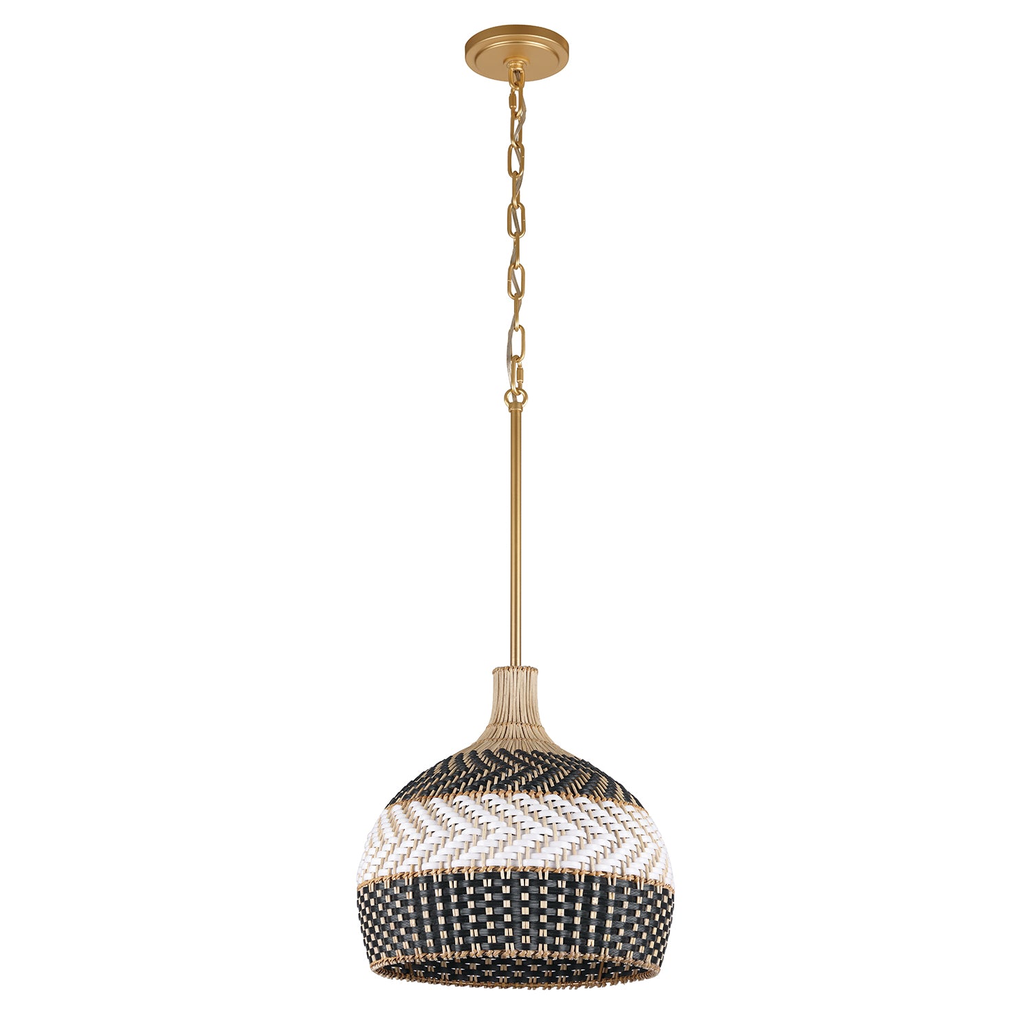 Crystorama Zanzibar ZAN-9003-SG-MK – 14 Inch – 3 Light – Pendant Light – Soft Gold – Damp Rated