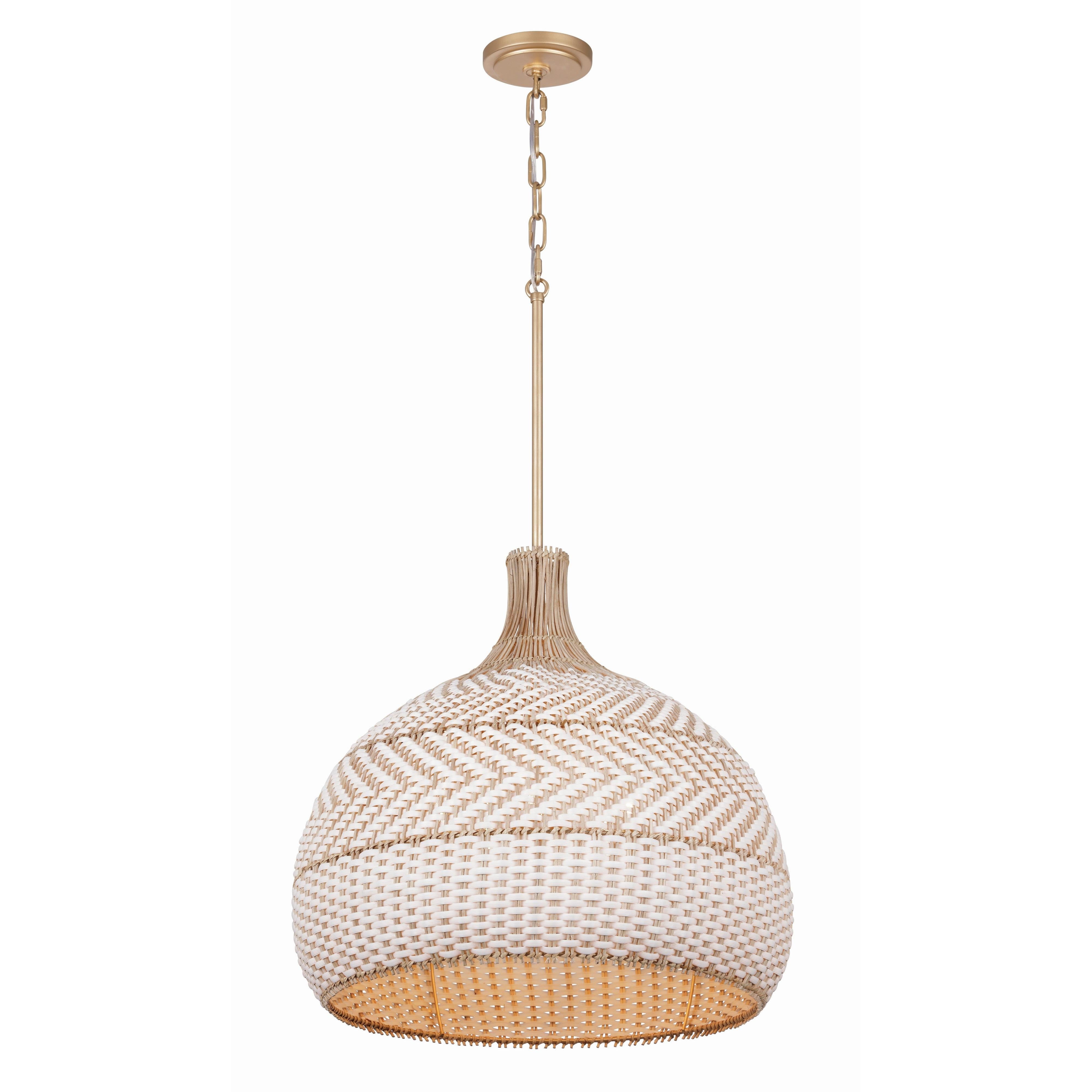 Crystorama Zanzibar ZAN-9005-SG – 21 Inch – 5 Light – Pendant Light – Soft Gold – Damp Rated