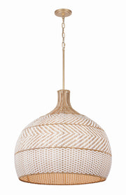 Crystorama Zanzibar ZAN-9006-SG – 26 Inch – 6 Light – Pendant Light – Soft Gold – Damp Rated