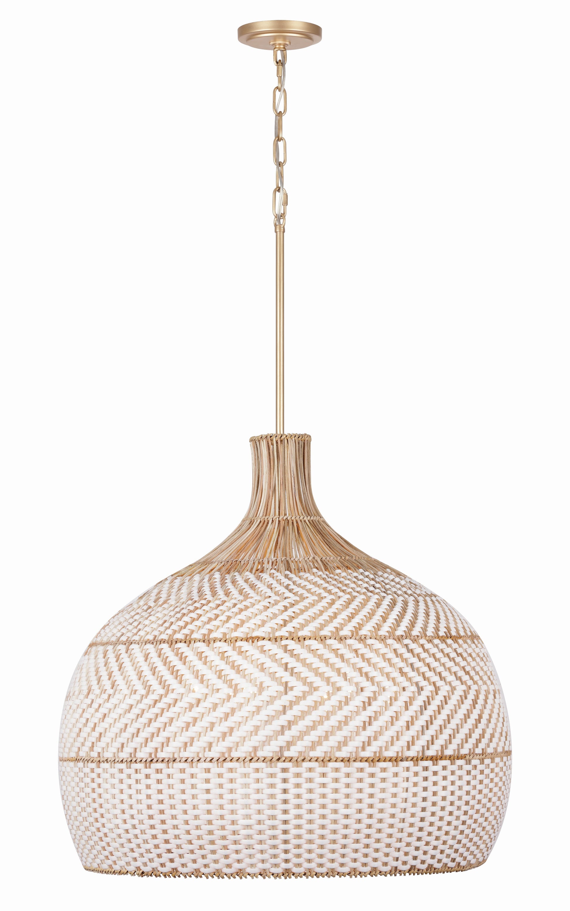 Crystorama Zanzibar ZAN-9006-SG – 26 Inch – 6 Light – Pendant Light – Soft Gold – Damp Rated
