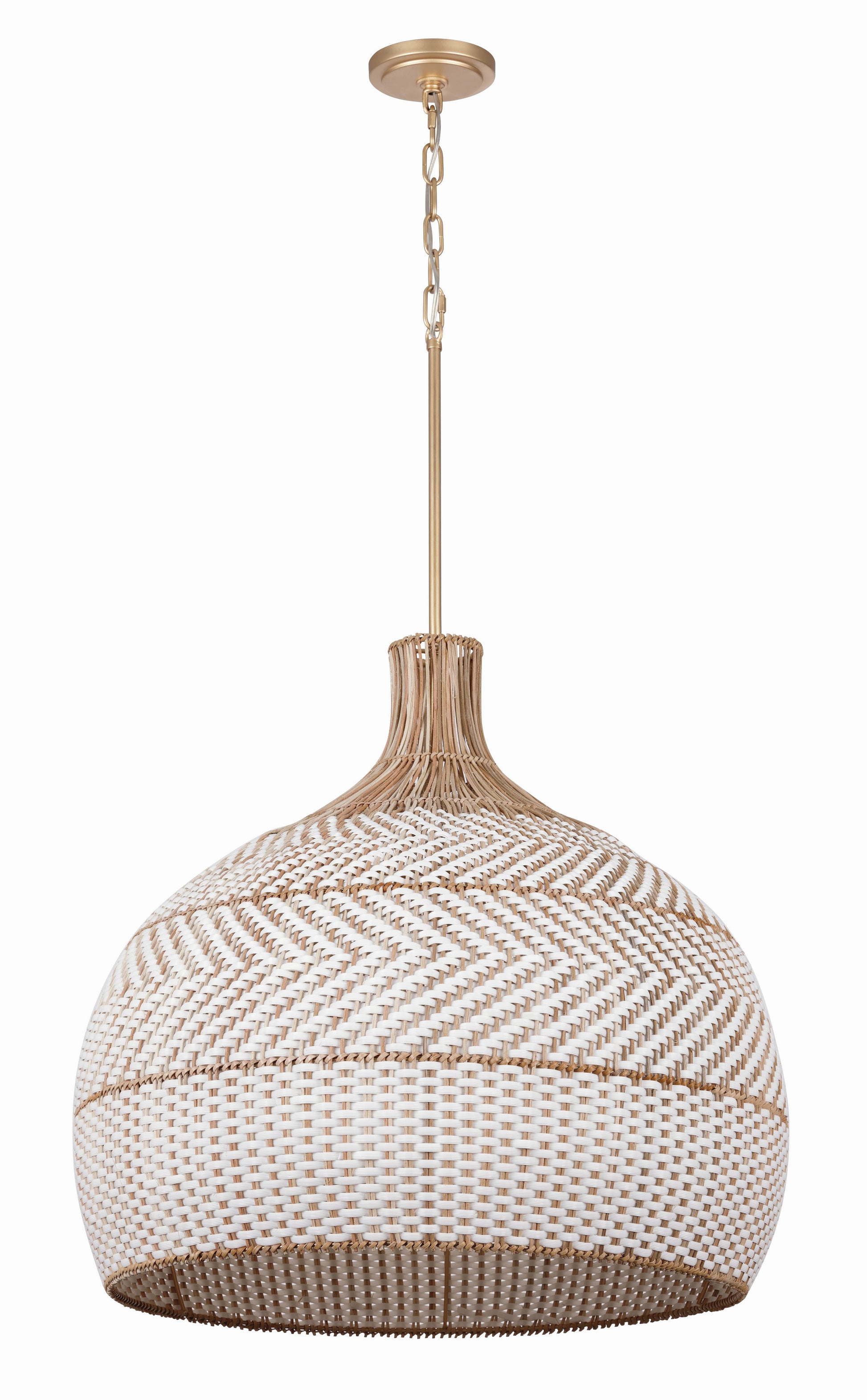 Crystorama Zanzibar ZAN-9006-SG – 26 Inch – 6 Light – Pendant Light – Soft Gold – Damp Rated