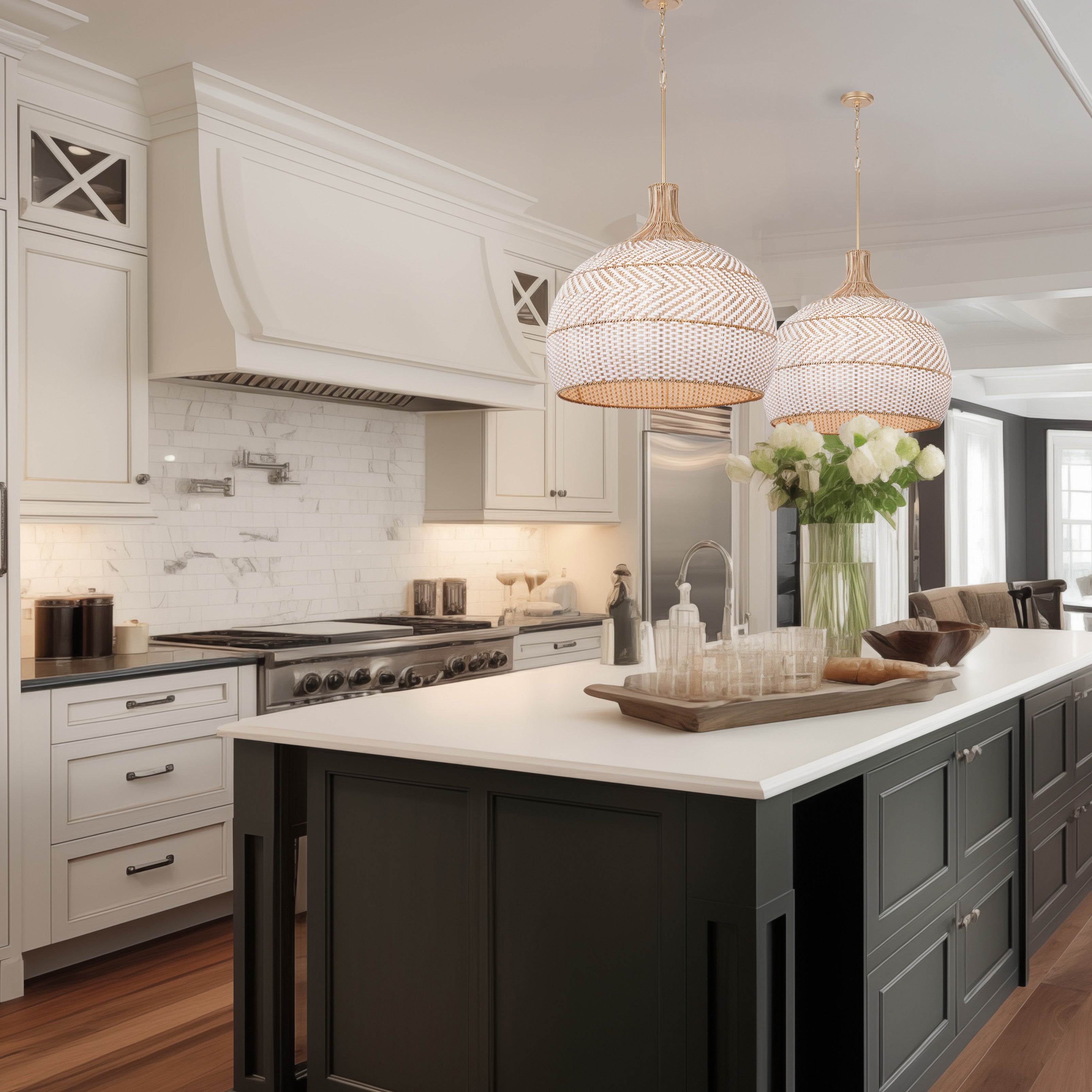 Crystorama Zanzibar ZAN-9006-SG – 26 Inch – 6 Light – Pendant Light – Soft Gold – Damp Rated