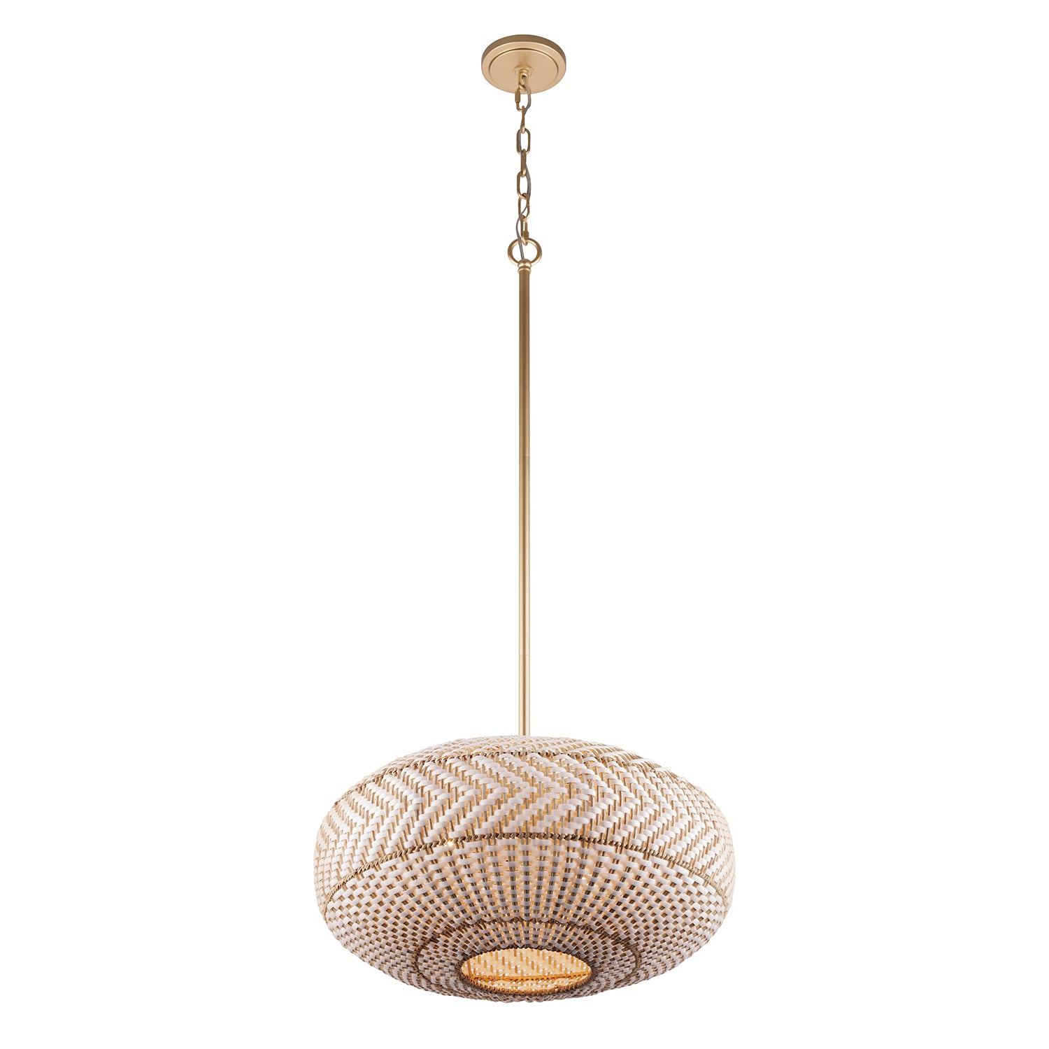 Crystorama Zanzibar ZAN-9014-SG – 22 Inch – 4 Light – Pendant Light – Soft Gold – Damp Rated