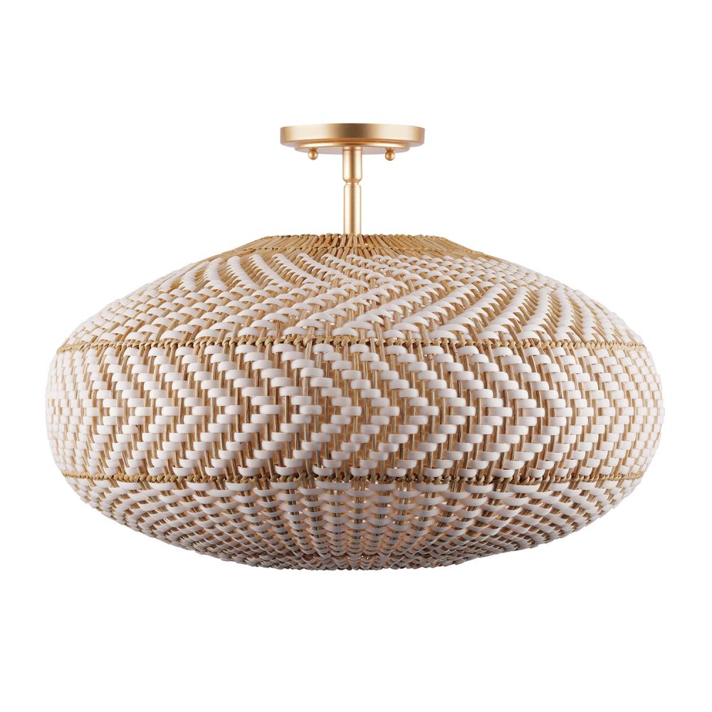 Crystorama ZANZIBAR ZAN-9014-SG_CEILING Semi Flush Mt Transitional - Soft Gold