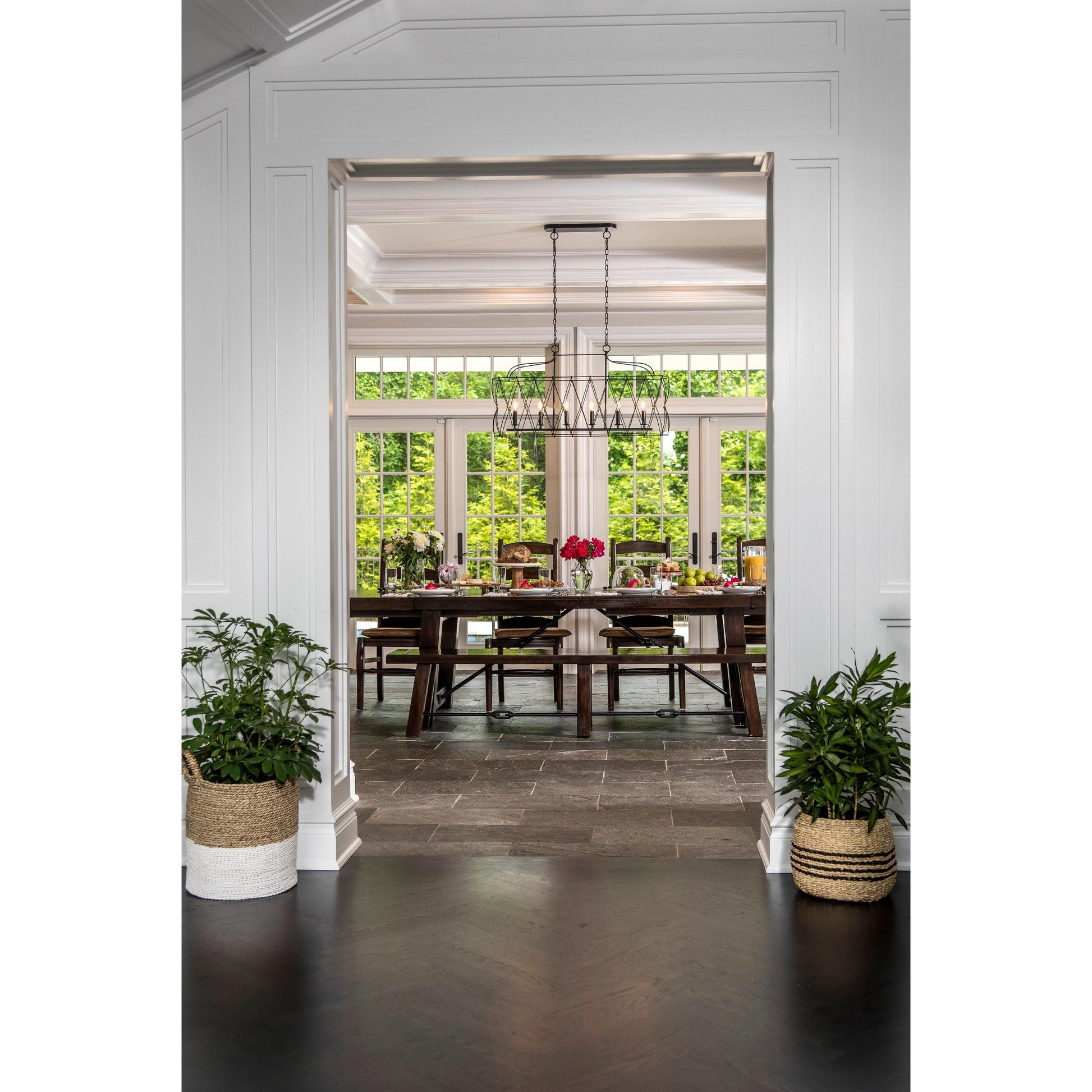 Crystorama Zucca ZUC-A9037-EB-GA – 42.5 Inch – 6 Light – Chandelier – English Bronze + Antique Gold – Dry Rated