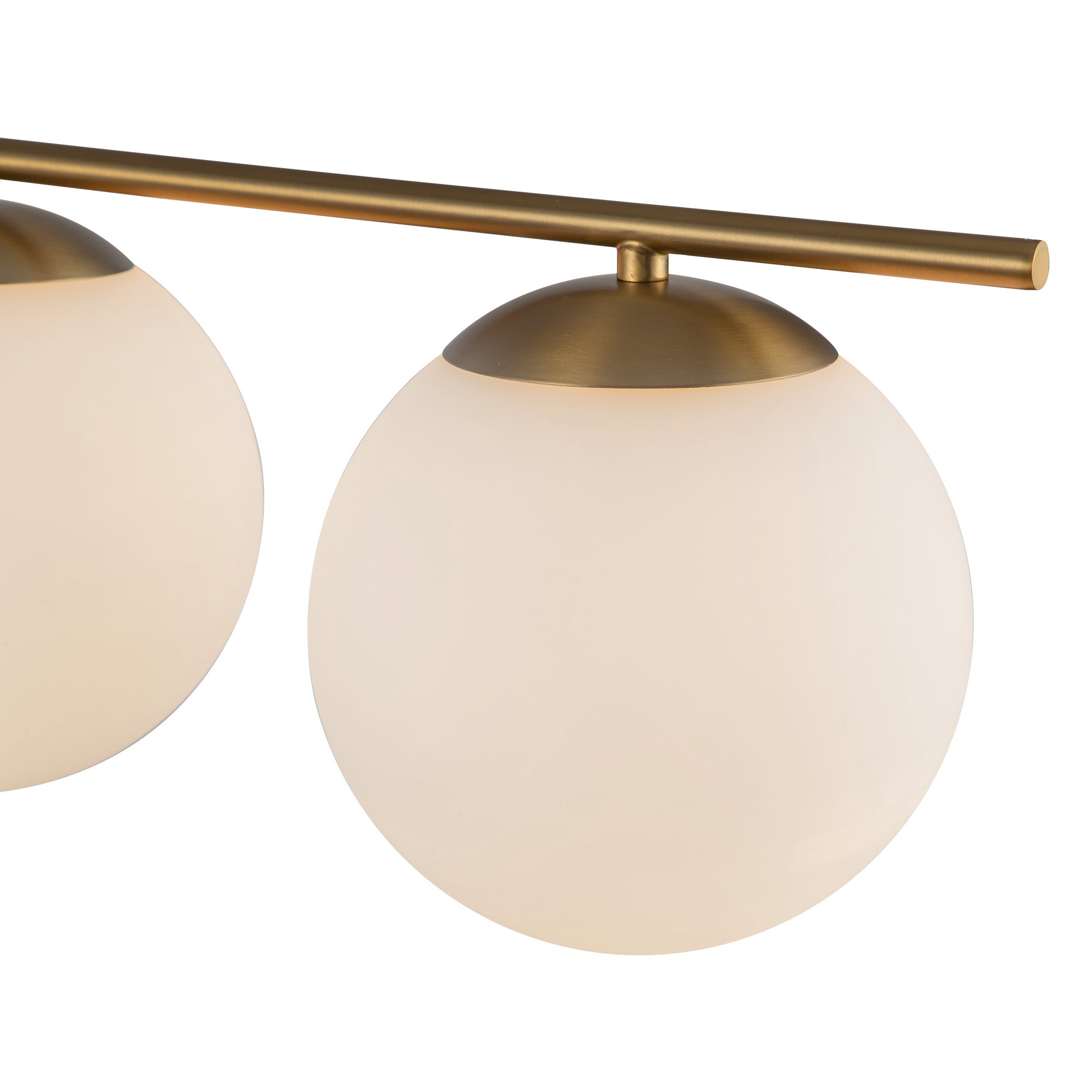Zuri 37-in Brushed Gold/Opal Glass Socket Linear Pendant