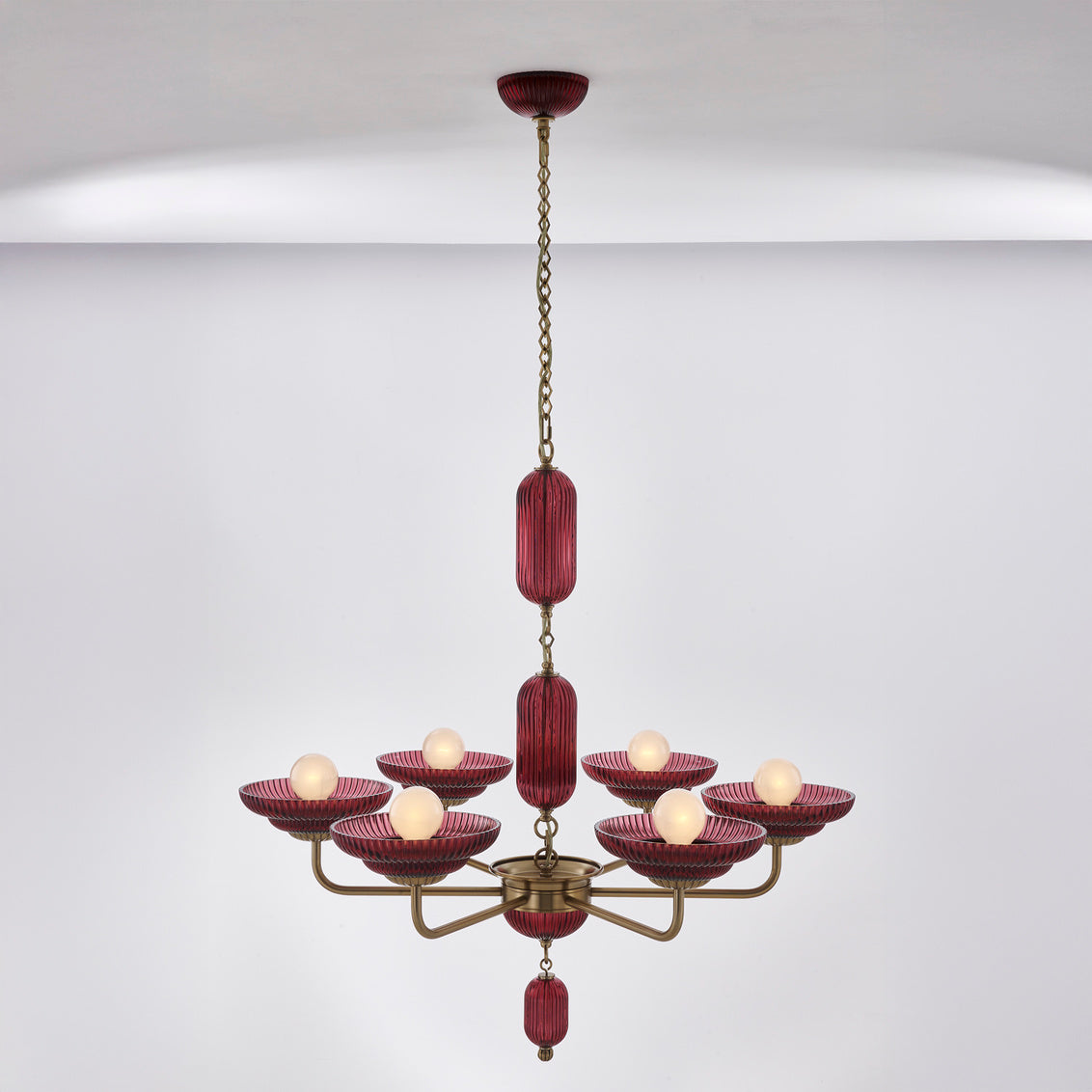 Verde 40-in 6 Light (40-watt) Satin Brass Chandelier