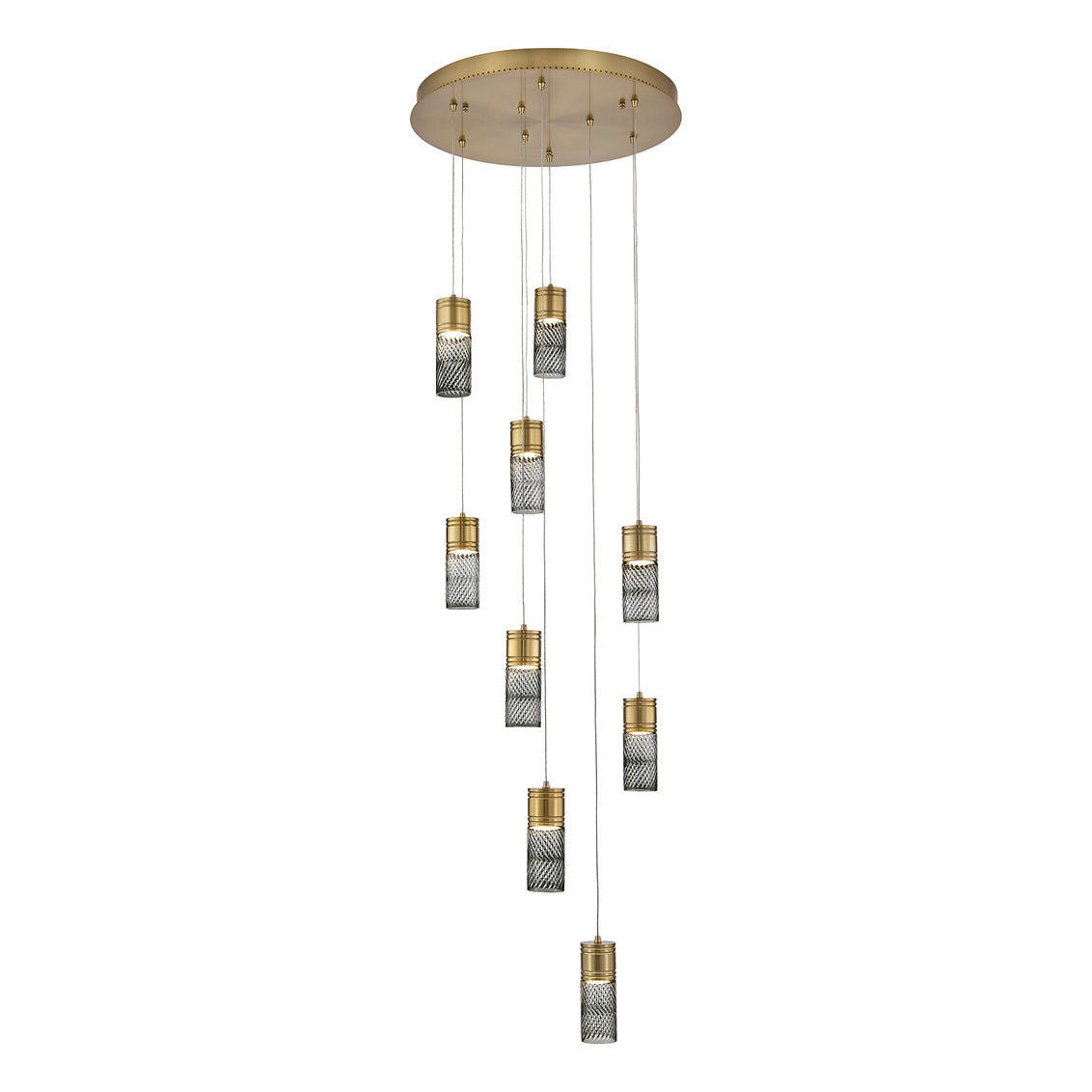 Kiriko 24-in (54-watt) LED Winter Brass Chandelier