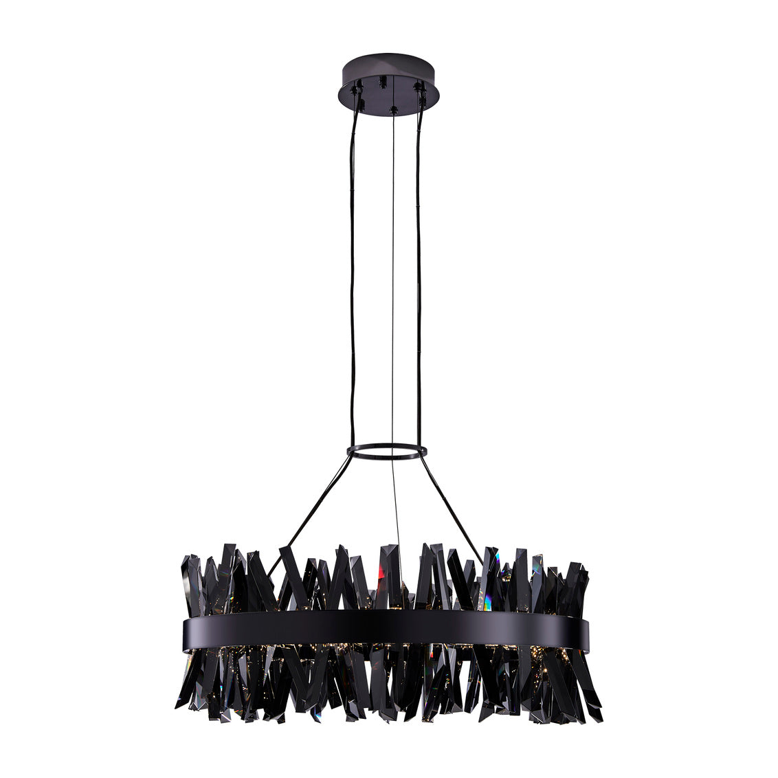 Glacier 32-in (94-watt) LED Black Nickel Chandelier
