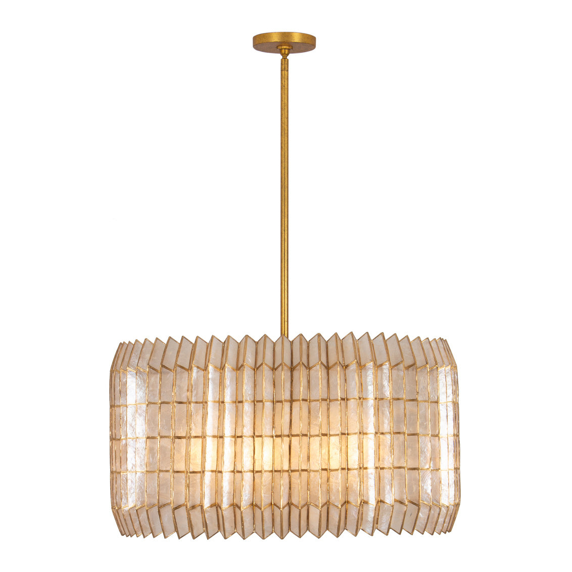 Fractal 28-in 8 Light (40-watt) Oxidized Gold Leaf Chandelier