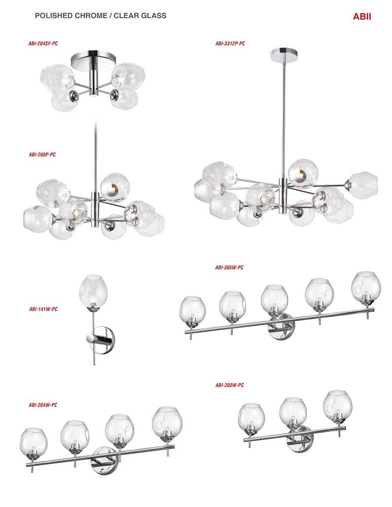 Dainolite ABII ABI-3312P-PC Chandelier Traditional - Polished Chrome