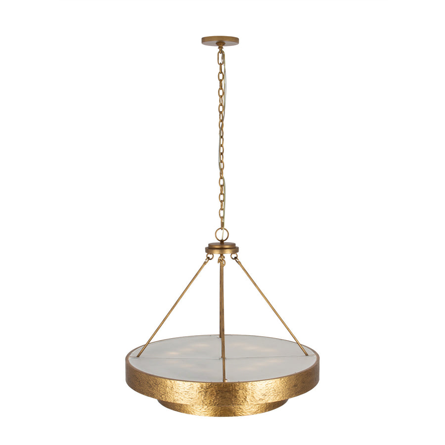 Moda 32-in 12 Light (6-watt) Rustic Gold Chandelier