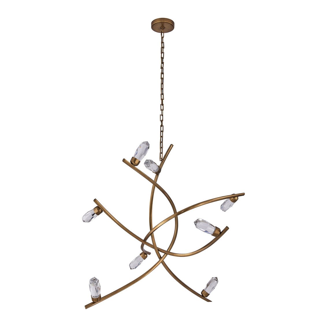 Bilancia 48-in (28-watt) LED True Brass Chandelier
