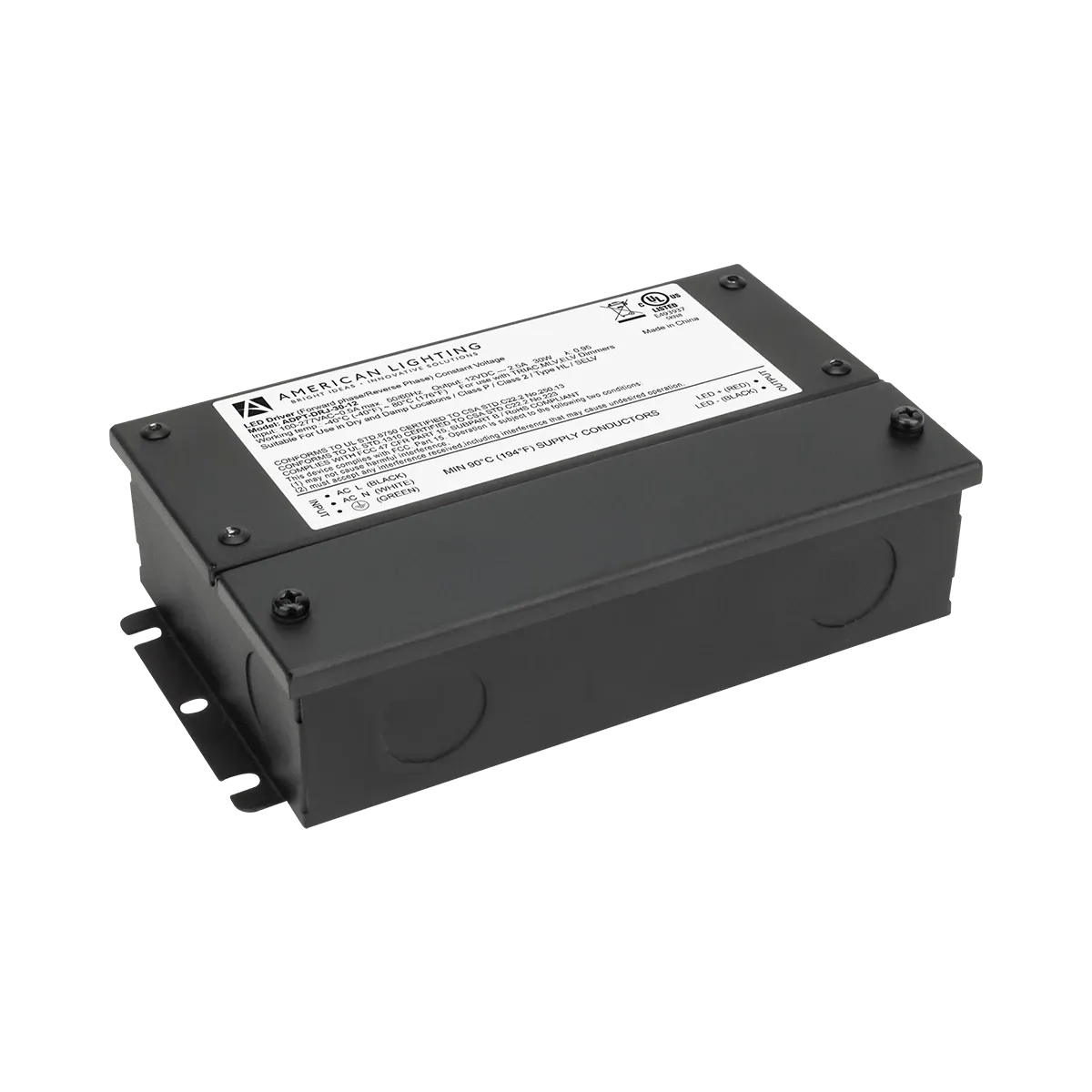 Adaptive Driver with Enclosed Leads and Knockouts 30 Watts 12V DC
