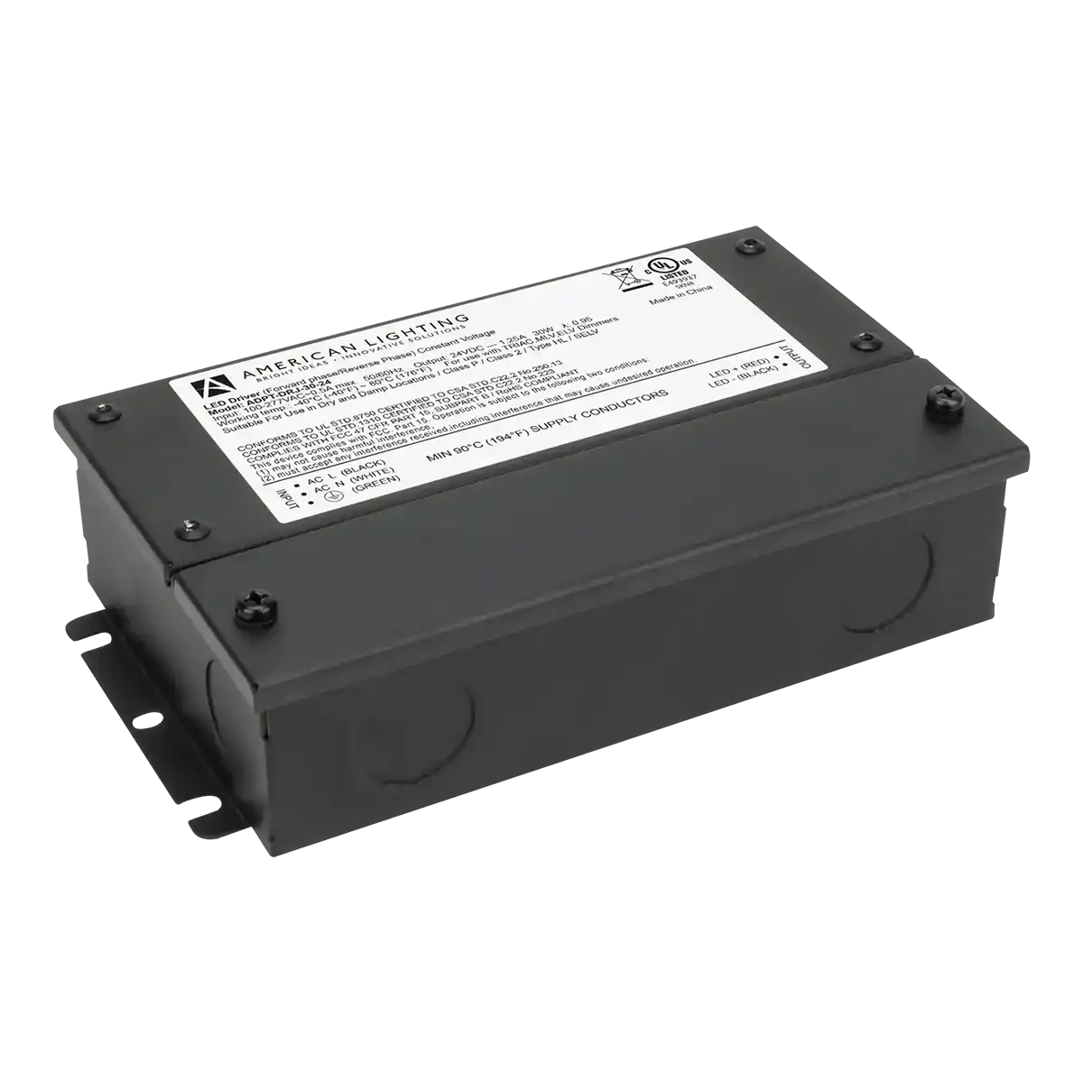 Adaptive Driver with Enclosed Leads and Knockouts 30 Watts 24V DC