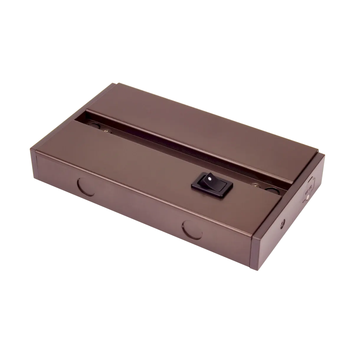 LED 2 & 3 Complete Undercabinet Hardwire box with On/Off rocker switch in dark bronze