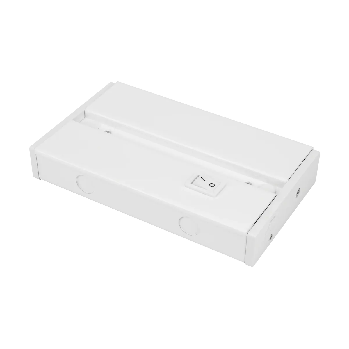 LED 2 & 3 Complete Undercabinet Hardwire box with On/Off rocker switch in white