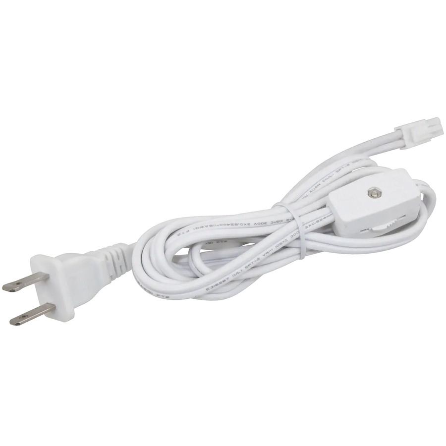 MVP 120V Puck Light 6in Jumper Cable in White