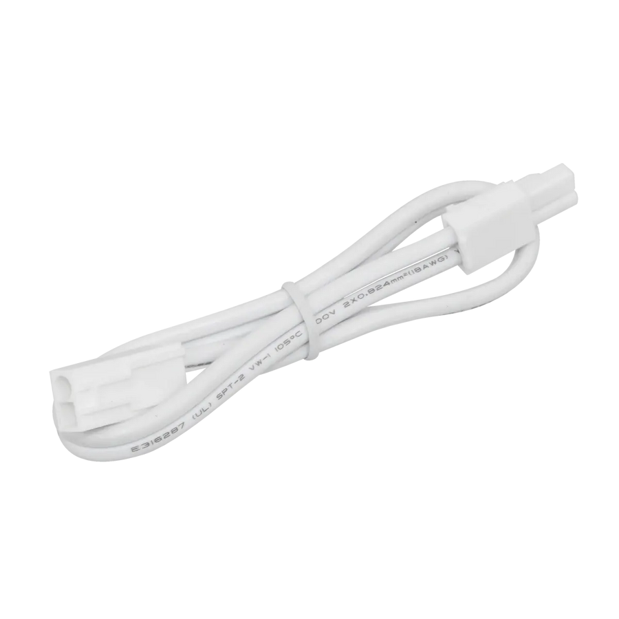 MVP 120V Puck Light 12in Jumper Cable in White