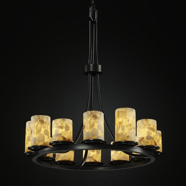 Justice Design Group DAKOTA FAMILY ALR-8763-10-MBLK Chandelier Transitional - Black