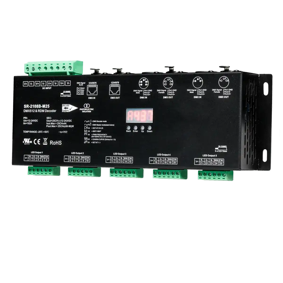 8-Port DMX/RDM Splitter with RJ45