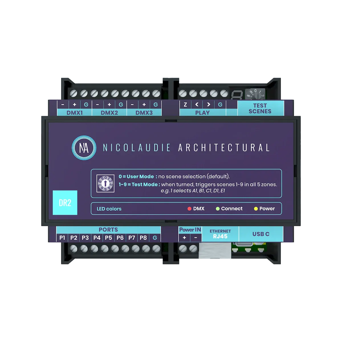 1024ch, Cloud, USB, Ethernet, 8 ports, 99 scenes, 5 zones
