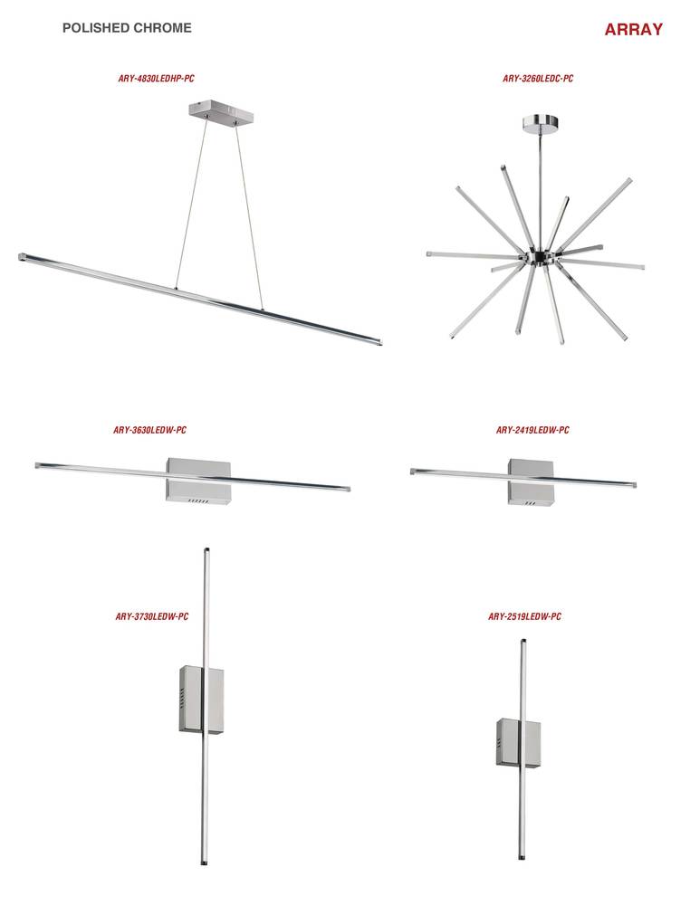 Dainolite ARRAY ARY-2419LEDW-PC Sconce Modern - Polished Chrome