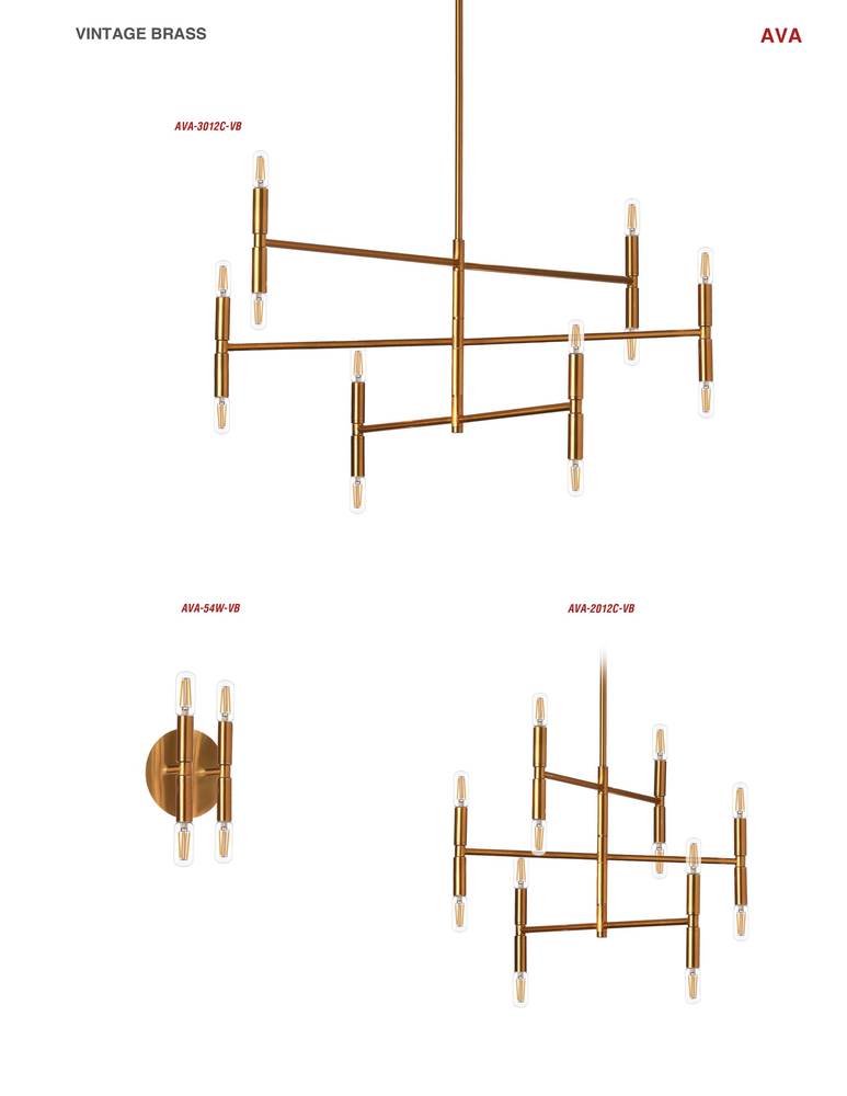 Dainolite AVA AVA-2012C-VB Chandelier Modern - Vintage Bronze