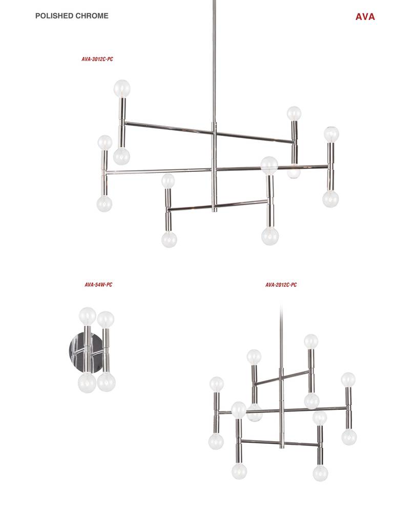 Dainolite AVA AVA-54W-PC Sconce Modern - Polished Chrome