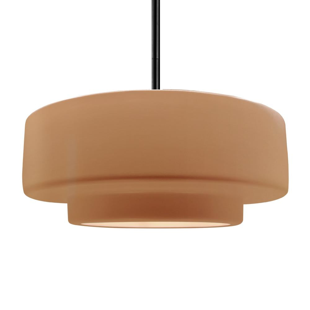 Justice Design Group RADIANCE CER-6545-ADOB-MBLK-RIGID-LED1-700 Pendant - Adobe