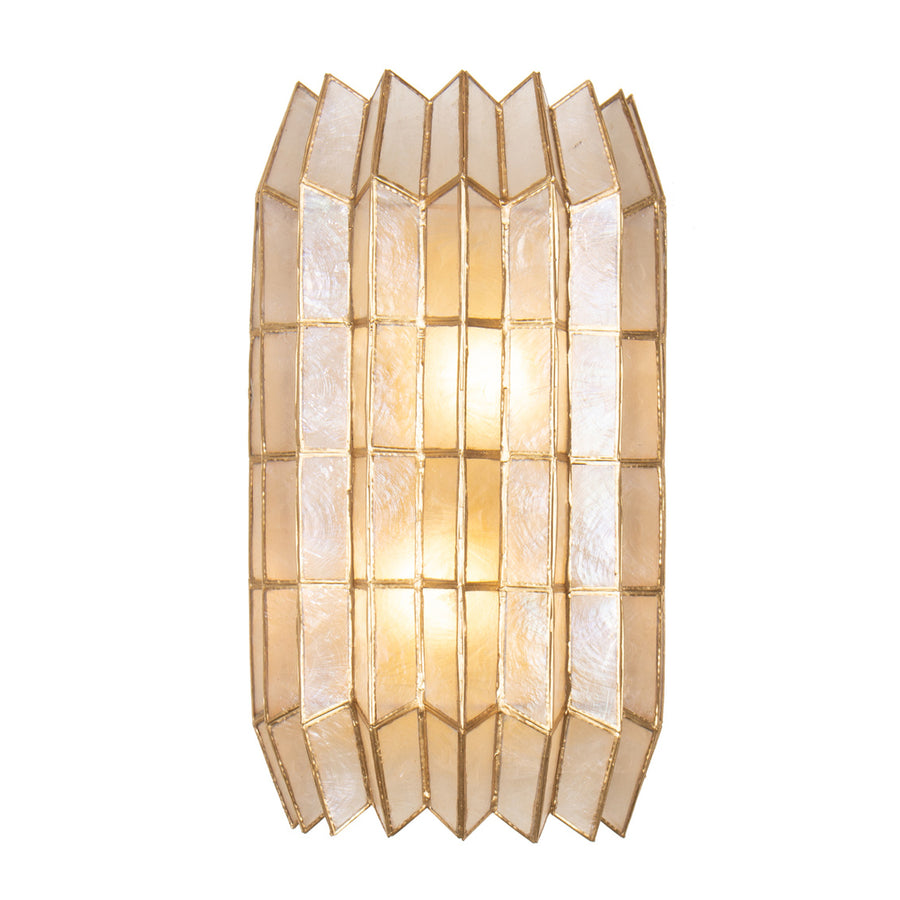 Fractal 8.5-in 2 Light (40-watt) Oxidized Gold Leaf Wall Sconce