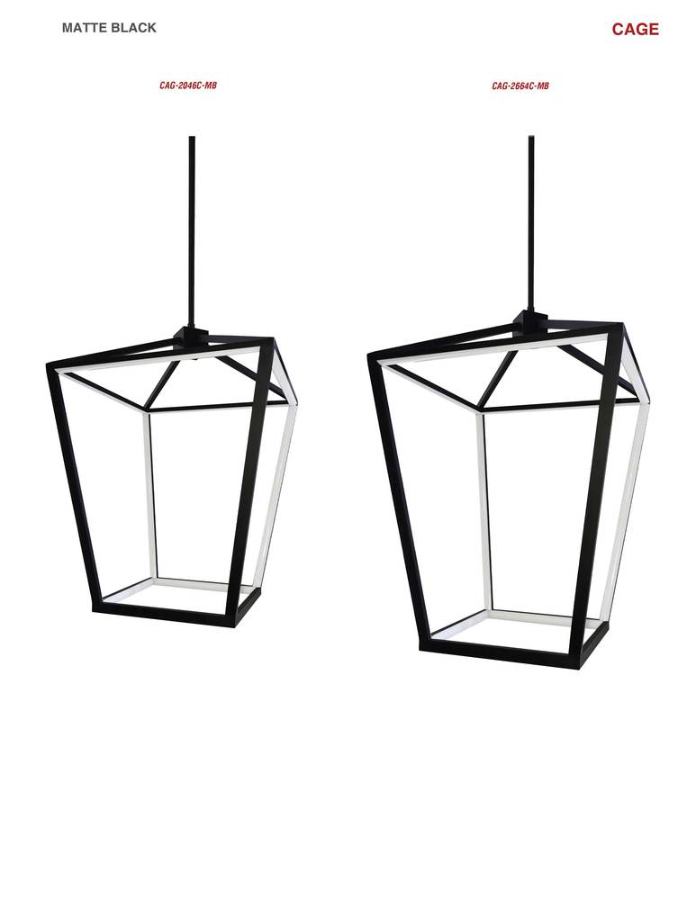 Dainolite CAGE CAG-2046C-MB Chandelier Contemporary - Matte Black