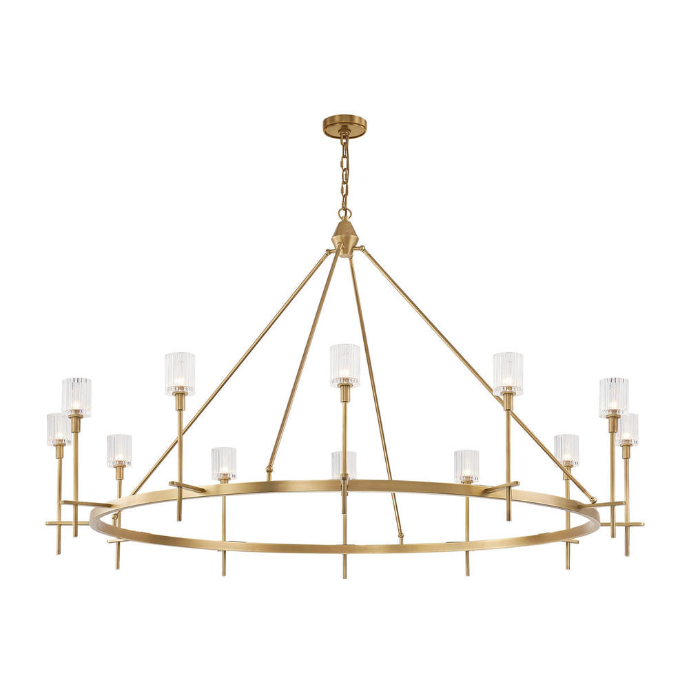 Alora Lighting SALITA CH314312VBRC Chandelier Traditional - Brass