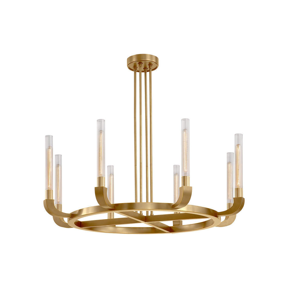 Alora Lighting FLUTE CH316008VBCR Chandelier Traditional - Brass