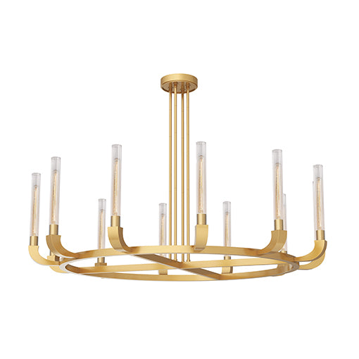 Alora Lighting FLUTE CH316012VBCR Chandelier Traditional - Brass