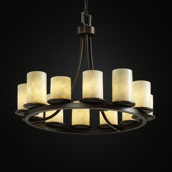 Justice Design Group DAKOTA FAMILY CLD-8768-10-DBRZ Chandelier Traditional - Bronze