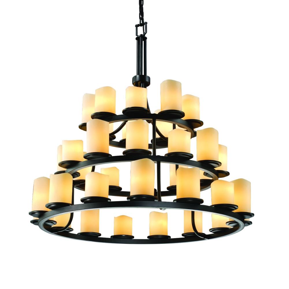 Justice Design Group DAKOTA FAMILY CNDL-8712-10-CREM-DBRZ Chandelier Traditional - Bronze