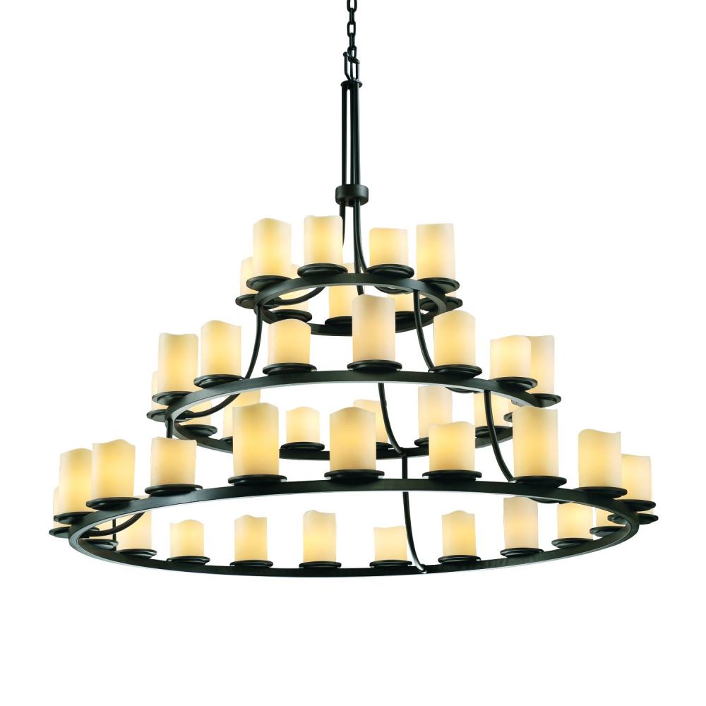 Justice Design Group DAKOTA FAMILY CNDL-8714-14-CREM-MBLK Chandelier Traditional - Black