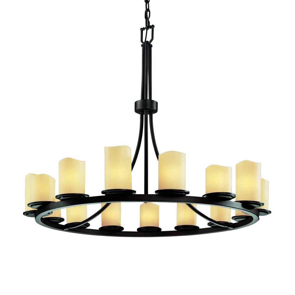 Justice Design Group DAKOTA FAMILY CNDL-8715-14-CREM-MBLK Chandelier Traditional - Black