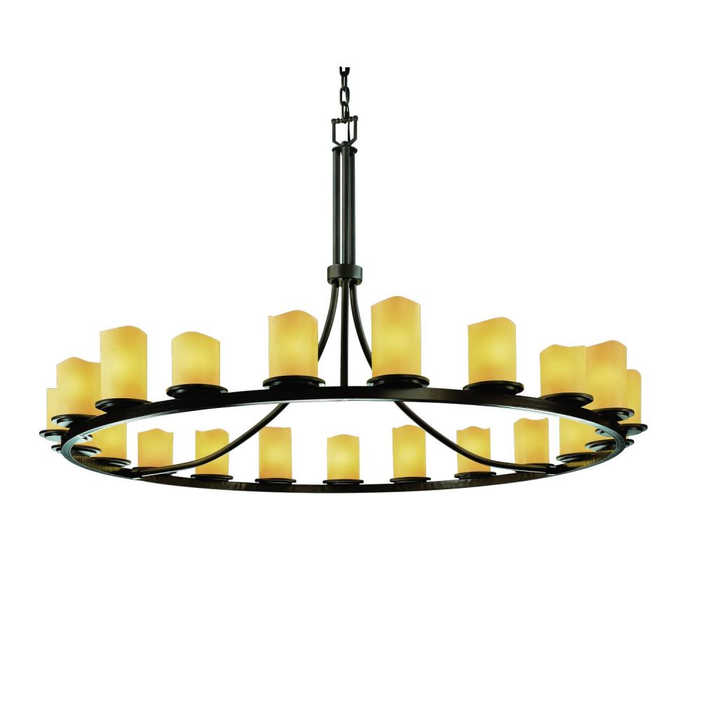 Justice Design Group DAKOTA FAMILY CNDL-8716-10-AMBR-MBLK Chandelier Traditional - Black