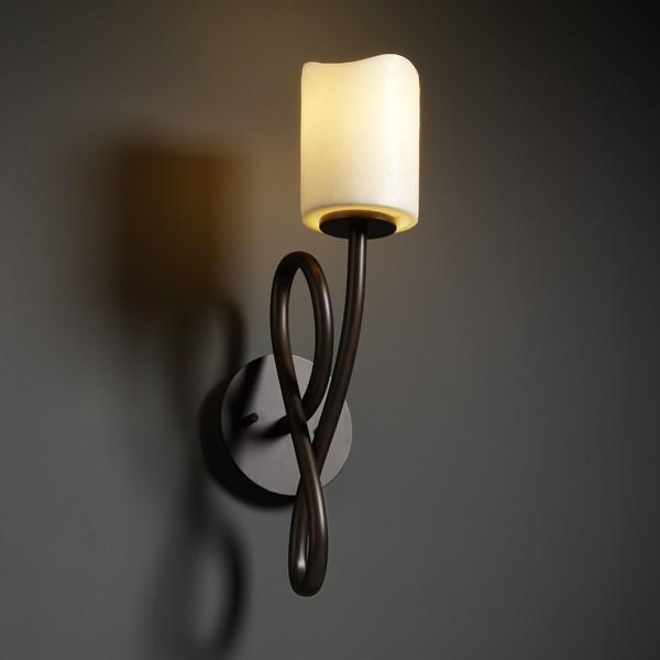 Justice Design Group CAPELLINI FAMILY CNDL-8911-10-CREM-MBLK Sconce Traditional - Black