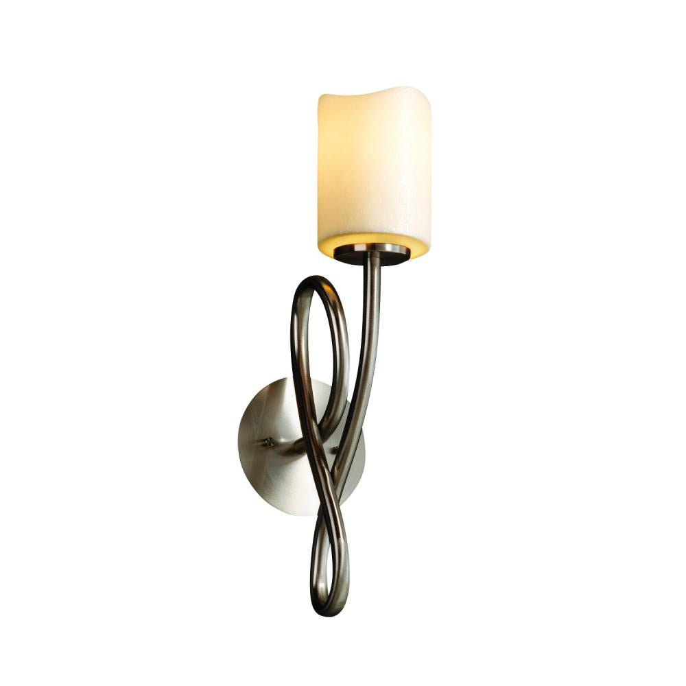 Justice Design Group CAPELLINI FAMILY CNDL-8911-10-AMBR-NCKL Sconce Traditional - Nickel