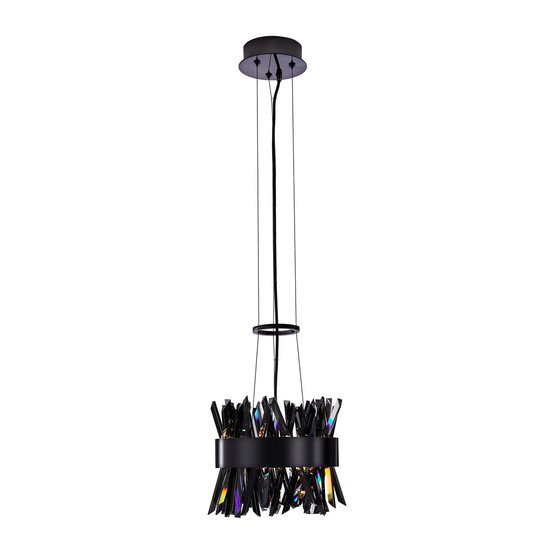 Glacier 10-in (26-watt) LED Black Nickel Chandelier